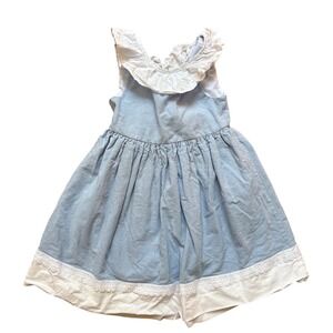 Max Studio Kids Dress Girls Blue Good Ruffle Collar Lace Trim SIZE 6
